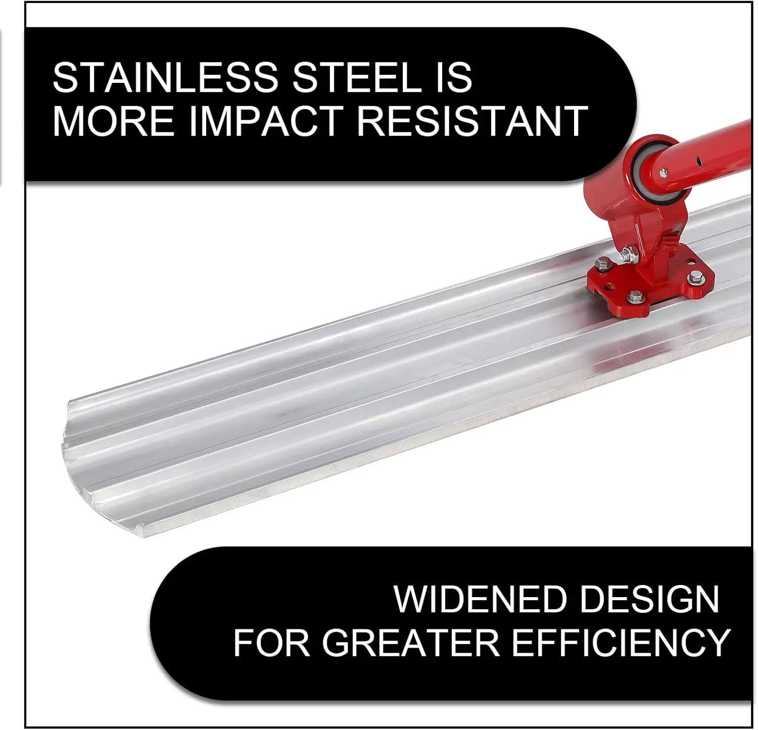 مجموعة أدوات تعويم الثور الخرساني مقاس 48 × 8 بوصة أدوات مجرفة أسمنتية، أدوات تشطيب الخرسانة من سبائك الألومنيوم والمغنيسيوم مع دعامة تعويم الثور