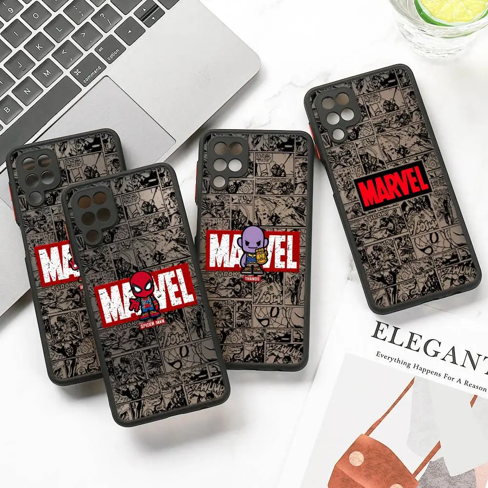 Funda mate de Marvel Comics Thanos Avengers para Samsung A50 A30 A20 A70 A7 Galaxy Note 20 Ultra 10 M30s M21 M32 M51 M62