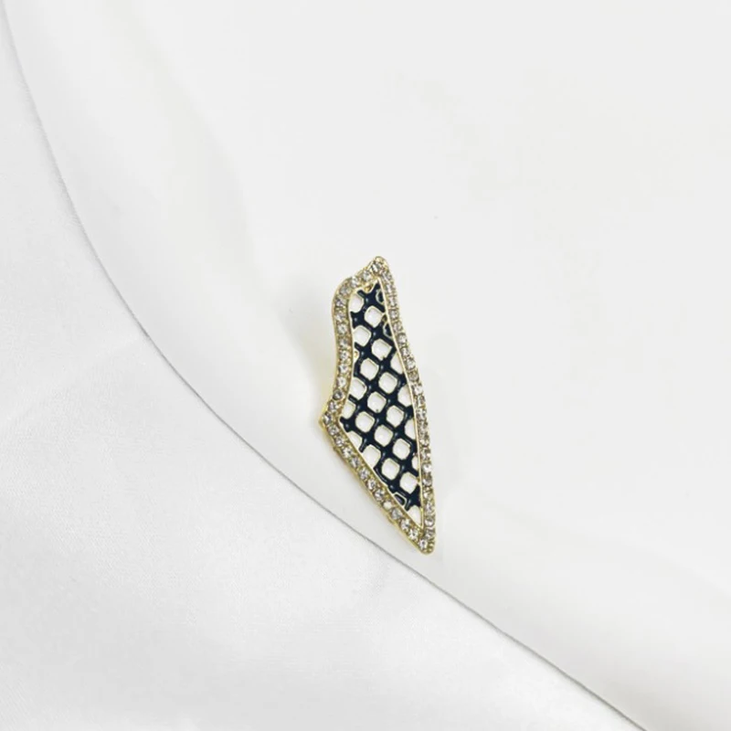 لطيف الفولاذ المقاوم للصدأ البطيخ بروش المينا هندسية خريطة شارة بدبوس وشاح نمط الزركون شخصية سحر المجوهرات هدية