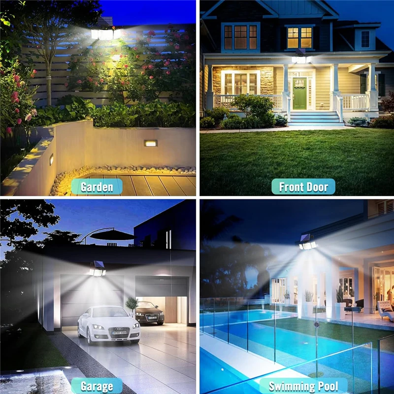 LED Solar Lamp Outdoor 348 Wandlamp IP65 Waterdichte Spots Lamp Bewegingssensor Solar 3 Modus Straat Licht Tuin Decor