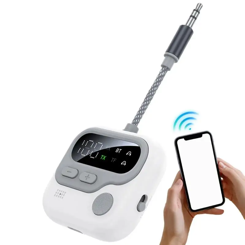 

Wireless Adapter 2-in-1 Airplane Wireless Adapter Double Connection Stereo For Tvs Headphones Game Consoles Gym Equipment Home
