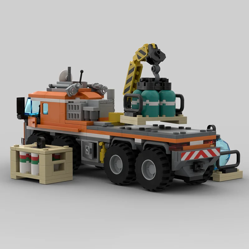 388 قطعة MOC شاحنة بضائع القطب الشمالي مدينة نموذج القطب الشمالي اللبنات الهدايا المعمارية هدايا عيد الميلاد تجميع فكرة لعبة تعليم الأطفال