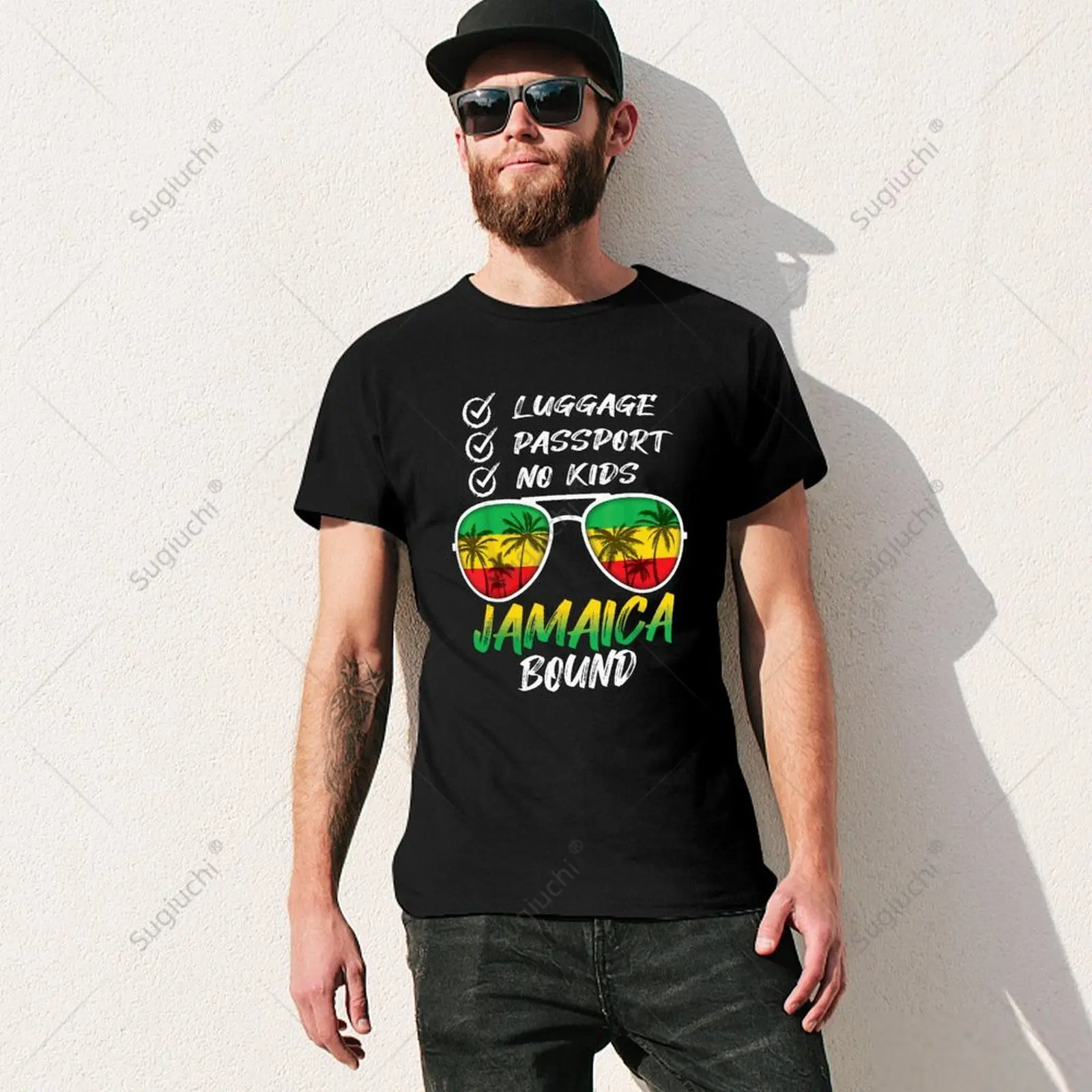 Unisex Men Jamaican Travel Vacation Trip Outfit To Jamaica Tshirt Tees T Shirts Women Boys 100% Cotton T-Shirt