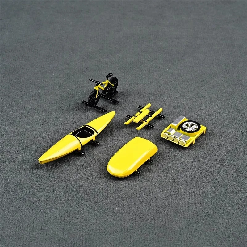 Accessories Roof Box Bicycle Kayak Luggage Rack Kit for 1:64 1/64 Car Model Only Parts WITHOUT CAR