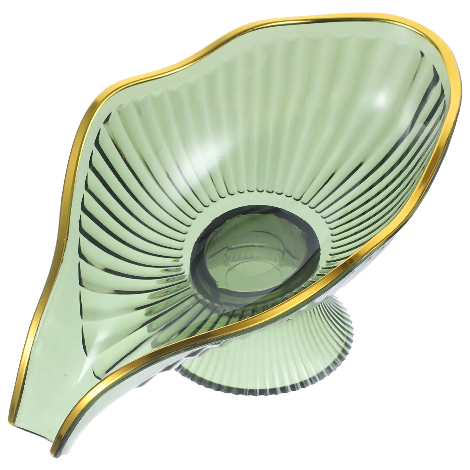 

Drainable Soap Dish with Lotus Leaf Design Smooth Surface Easy Clean Stable Base Pet Plastic Soap Holder for Bathroom Shower