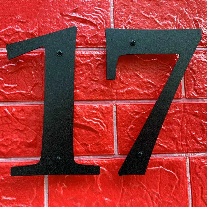 20CM Metal Floating House Numbers Letters Doorplates 8