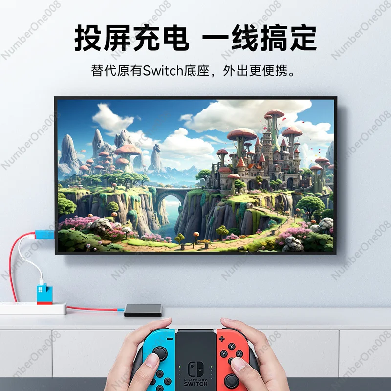 Switch Projection Cable Portable Base Converter Tv Cable Ns/OLED Video Adapter High Definition HDMI Game Typec Docking Station H