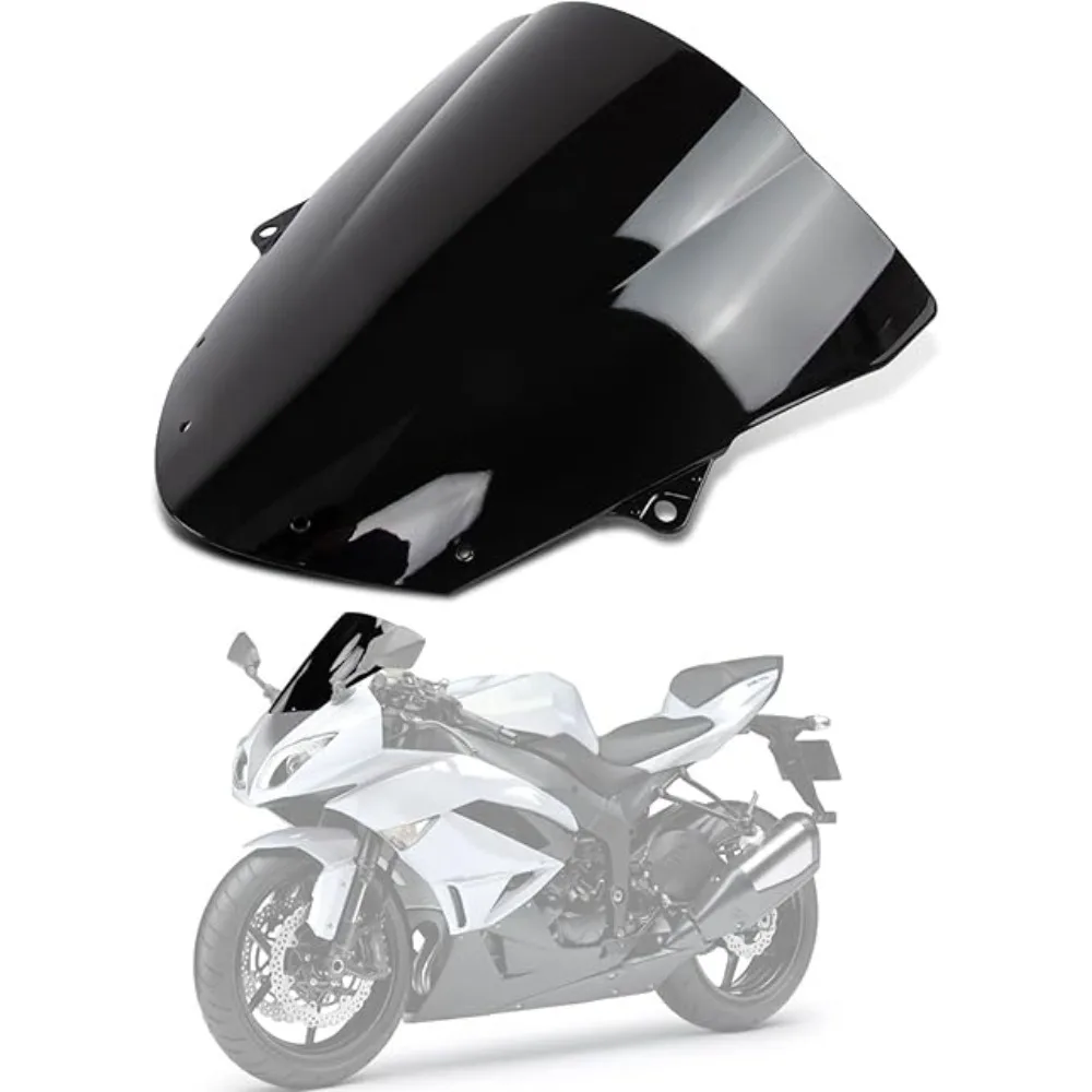 Szyba motocyklowa owiewka deflektor podwójna szyba do KAWASAKI ZX10R ZX1000E 2008-2010 ZX6R 2009-2023