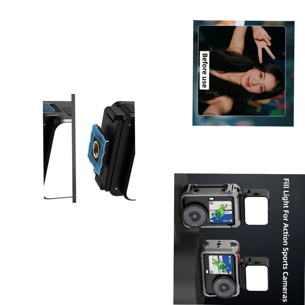 

Vlogging Light Mini LED Video Light &Magnetic Quick Release for DJI OSMO ACTION 6, Photography Lighting Camera Light Accessories