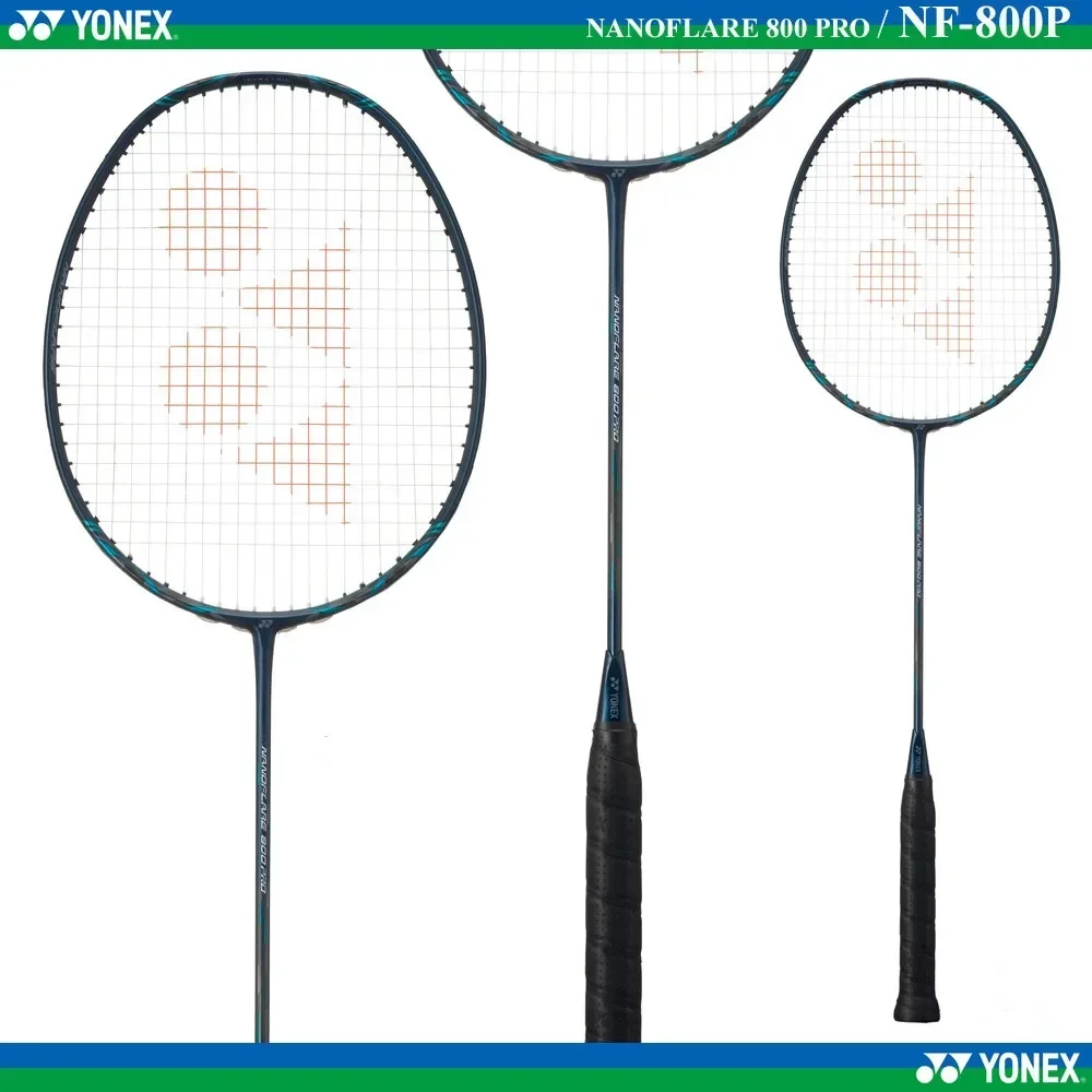 Yonex 2024 New Badminton Racket NF800 Pro Dark Green Professional Badminton Racket Set NANOFLARE Series All-carbon with String