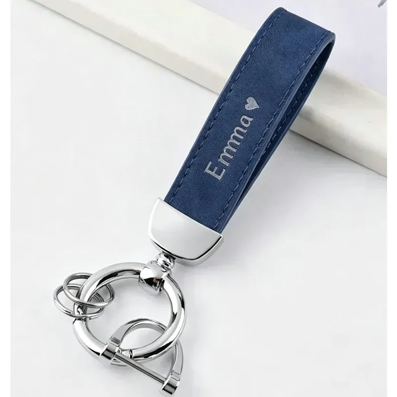 Personalized PU Leather Key Strap with Custom Text