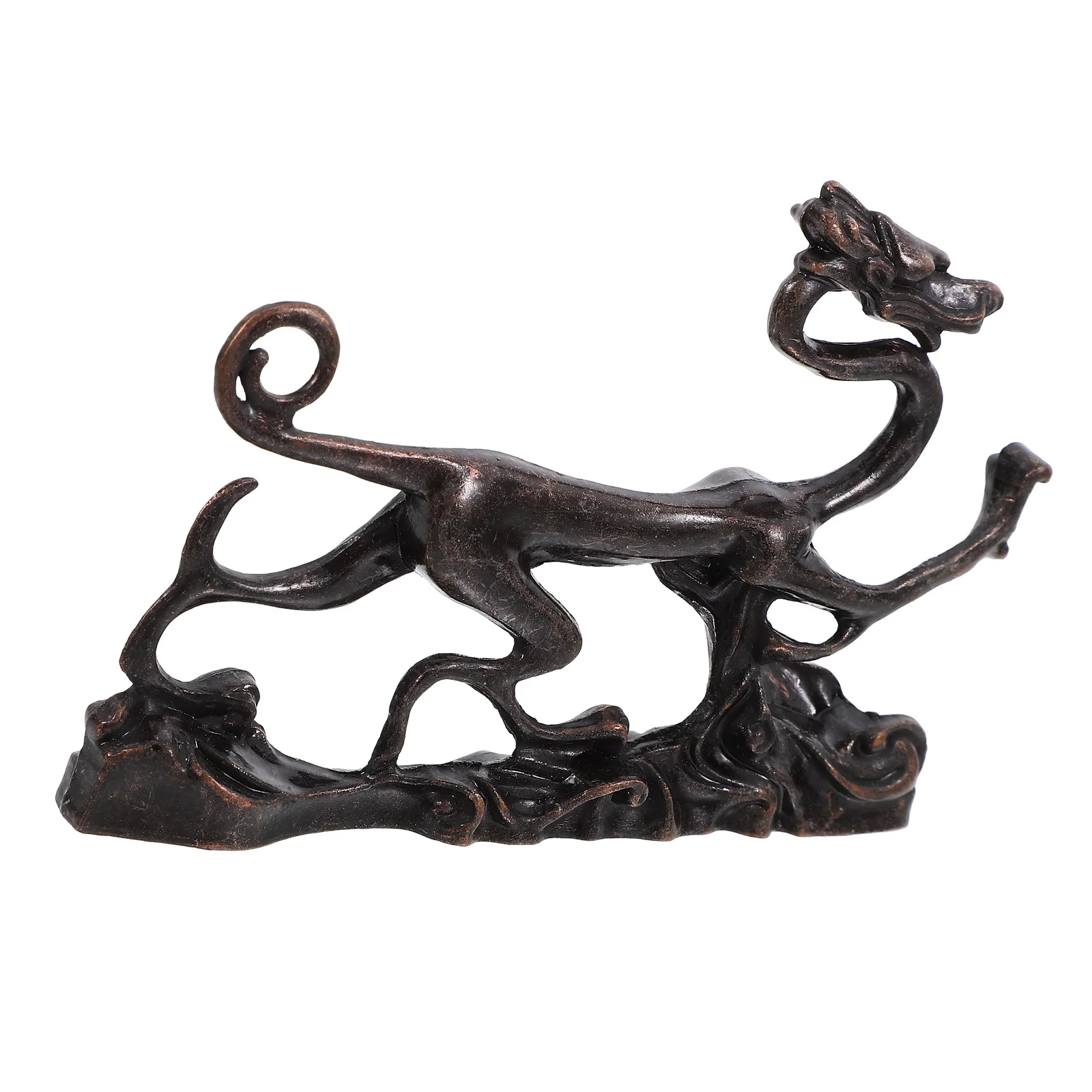 التنين الفني الخط فرشاة الراحة النحاس حامل القلم حامل فرشاة عملية براعة رائعة تراجع حامل قلم #6