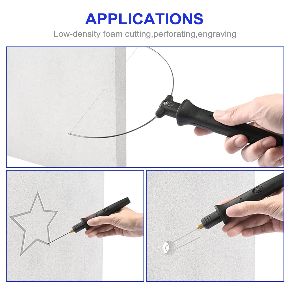 Electric Foam Cutter Kit, Hot Wire Cutter, Adjustable Temperature, Foam Cutting Pen, Styrofoam Cutting Tool with 3 Tips, 0-300 ℃