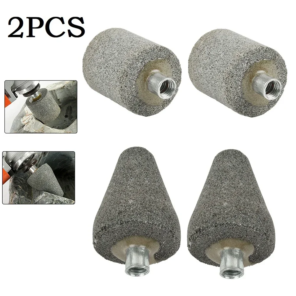 2Pcs Countersink Bit Polishing Bit Grinding Wheel M10 Thread Burring Head For Stone Carving Polishing Chamfering Rotary Tools