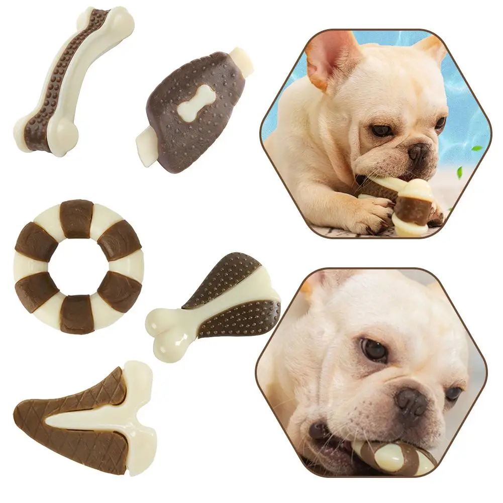 

Dog Gum-chewing Toy Strong Pet Teeth And Jaw Relieves Stress Beef Flavored Bone Tools Tooth-cleaning Toys For Dog Entertain T8G3