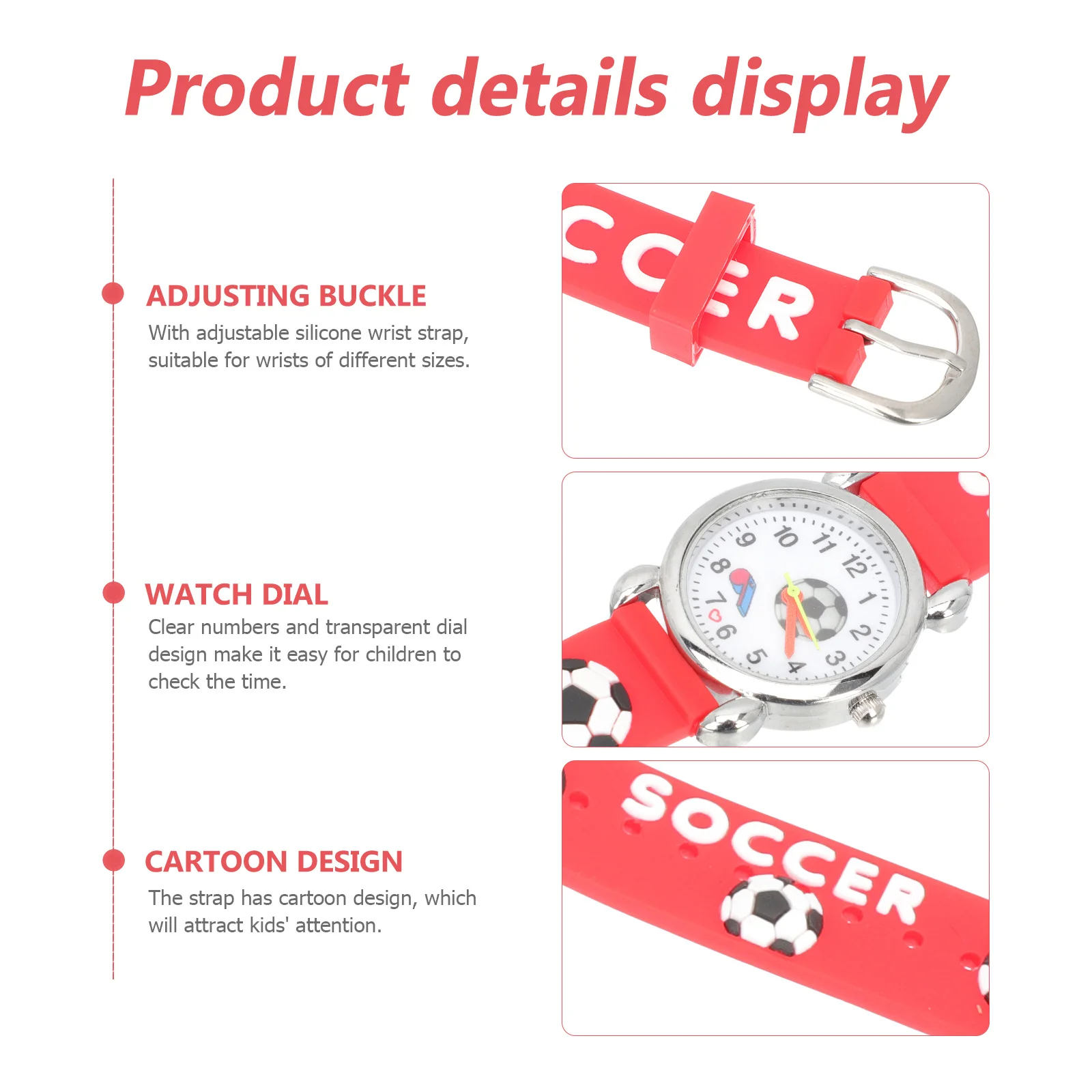 

Kids Cartoon Wrist Watch Breathable Soft Strap Wear-Resistant Durable Student Watch Suitable for Various Wrists