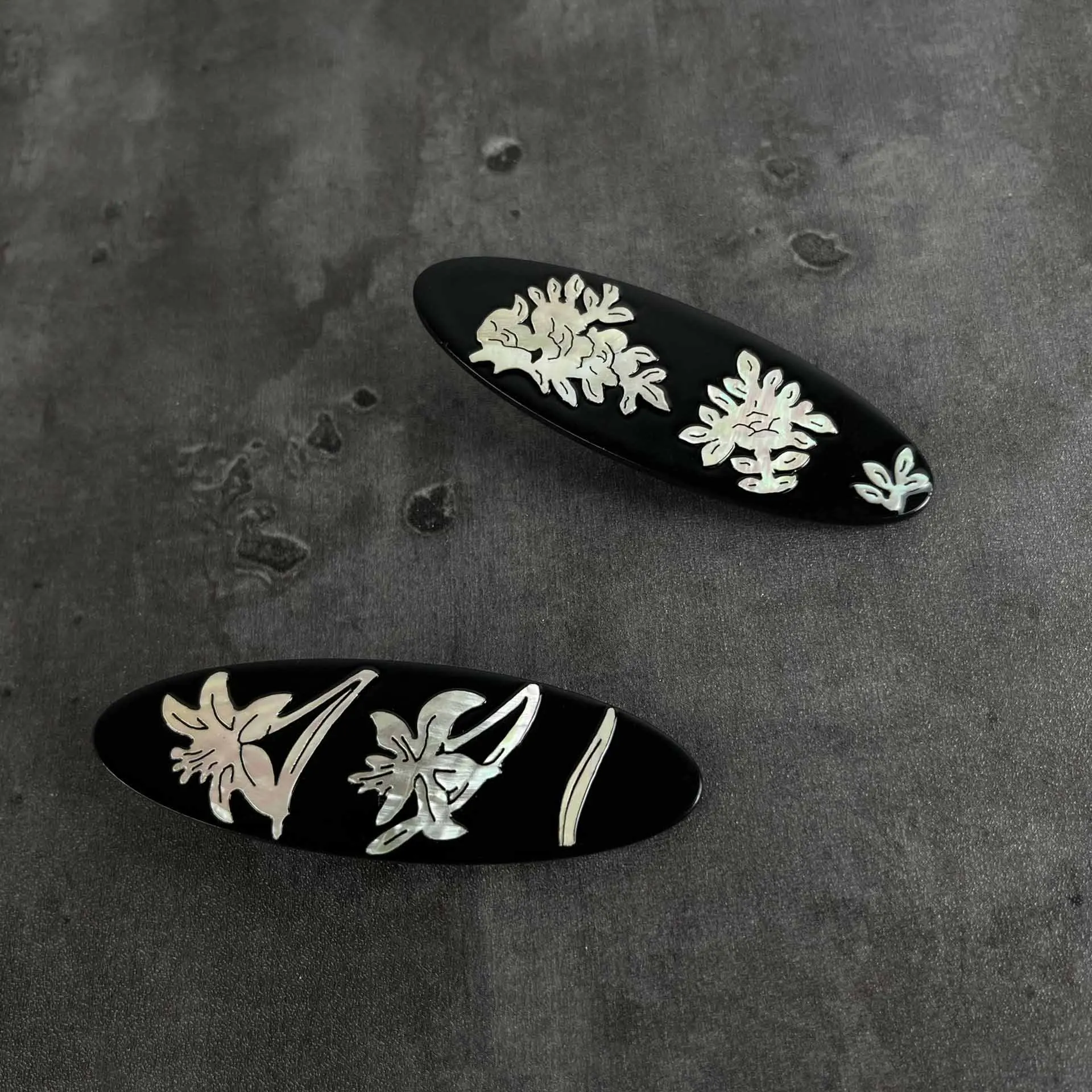 

Элегантная боковая заколка для волос знаменитостей в одном стиле, черная заколка для челки с принтом, овальные заколки BB, новые аксессуары для волос