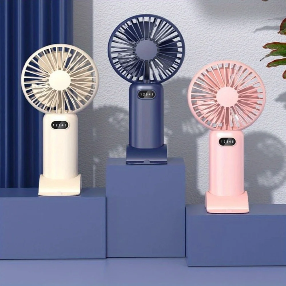 New Mini Portable Fan-USB Charging Portable Student Small Fan Desk Stand-Three Color