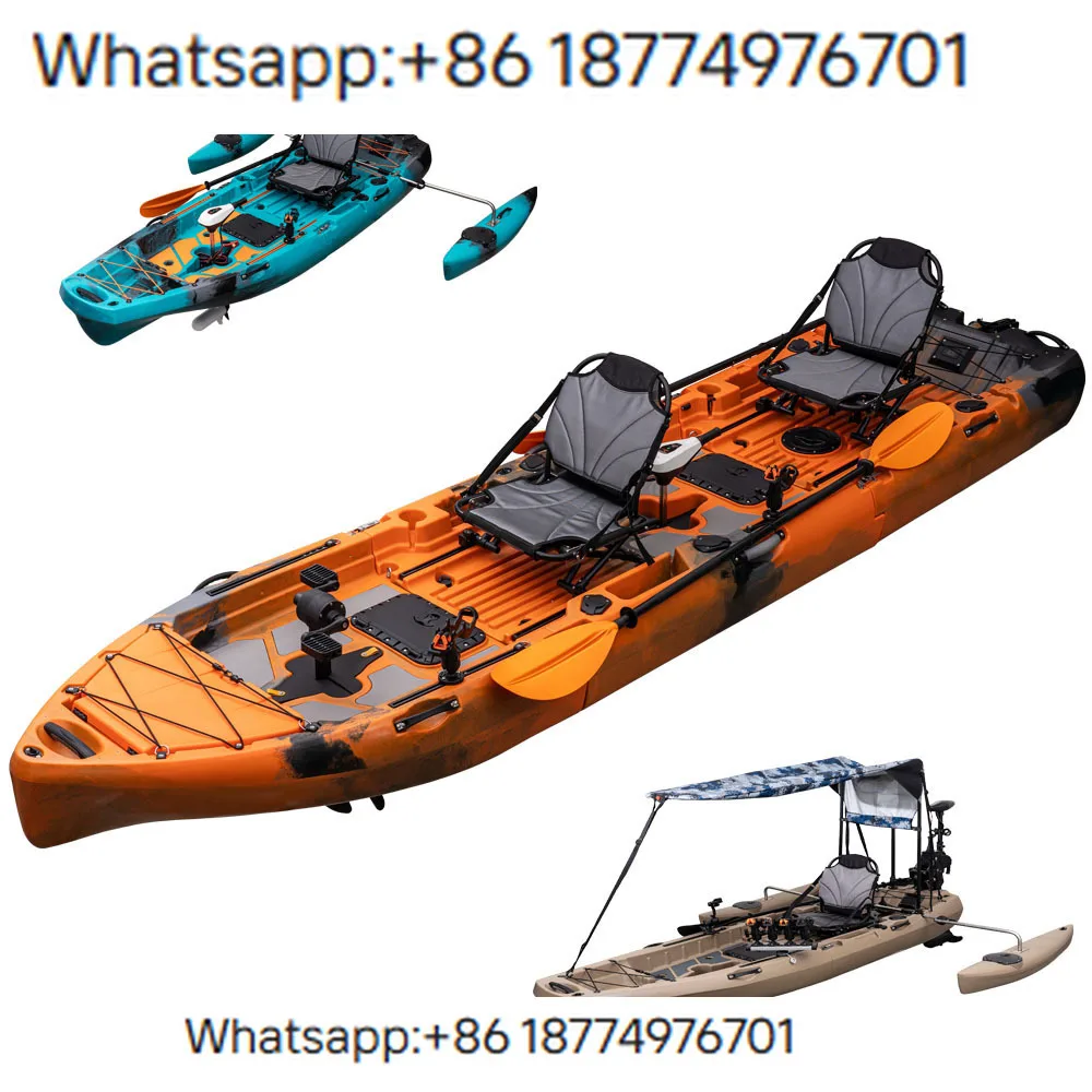 2025 New Modular 9ft Wide Stable HDPE Motorized Foldable Sit-On-Top Fishing Ka Pedals CE Certified 3-Person Surfing 2 Person
