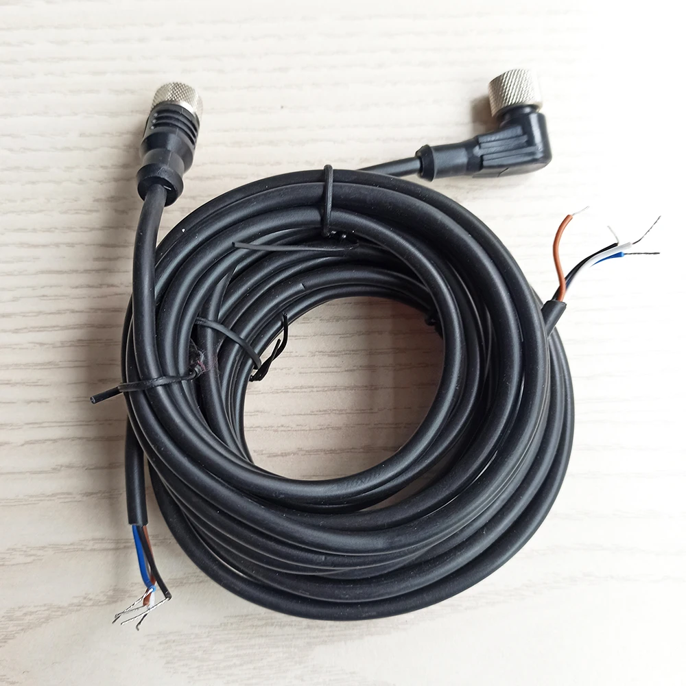 straight type and bend type Aviation plug lead 4-pin 2M cable for LM12 LM18 LM30 Plug-in inductive proximity sensor switch