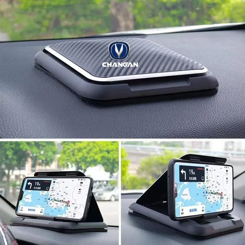 New Carbon Fiber Car Mobile Phone Bracket Dashboard Phone Holder For Changan CS75 PLUS CS95 CS35 alsvin CS15 CS55 Car Accessory