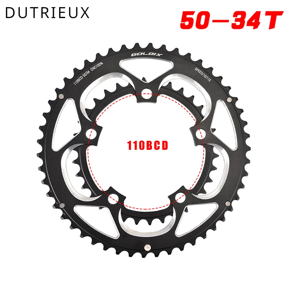 

Road Bicycle Chain Wheel Ultralight Road Bike Aluminum Alloy Disc 50/34T Sprocket Disc Suitable for 700C Road Bicycle Gear Set