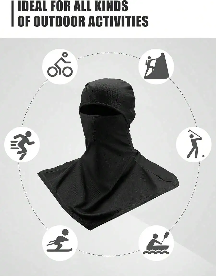 

3 Piece Balaclava Face Cover Sun Protection Neck Gaiter For Outdoor Activities