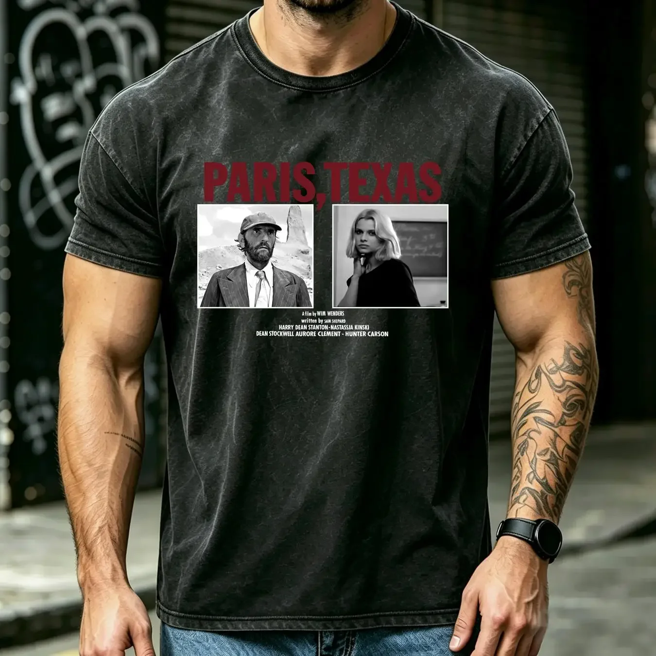 washed T Shirt Paris Texas 1984 Movie Sz XXL Wim Wenders Werner Herzog David Lynch long or short sleeves vintage Washed Soft