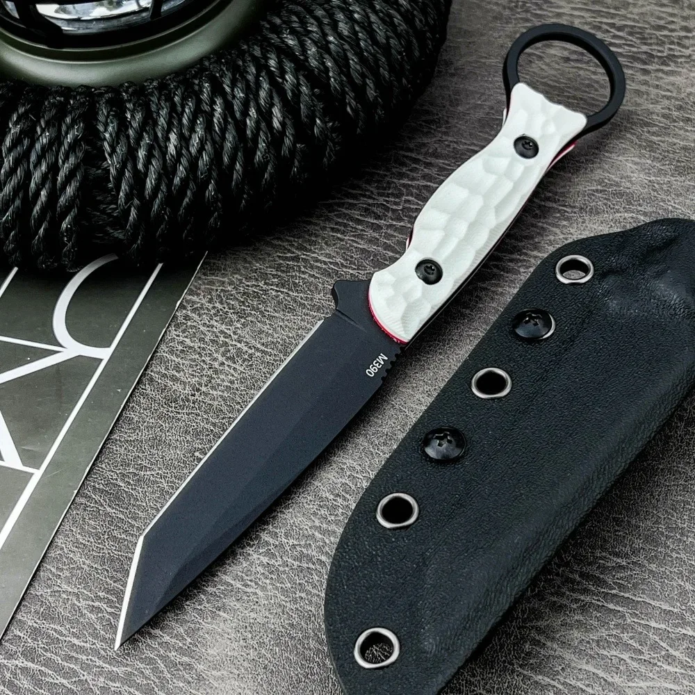 

High-Quality Jungle Tactical Rescue Fixed-Blade Knife 8Cr13Mo Steel Blade G10 Handle Outdoor Portable Camping Folding Knife