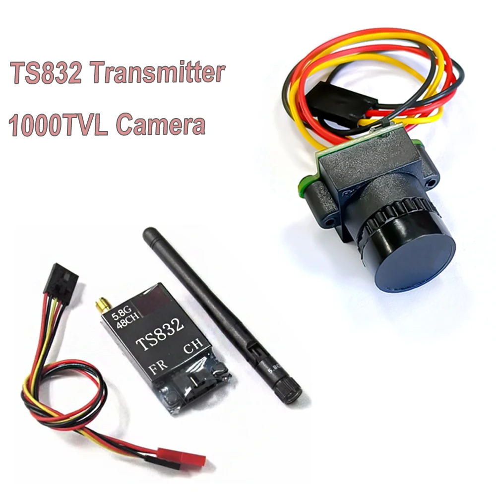 Transmitter TS832 48CH 5.8G 600mw 5km Wireless AV NTSC / PAL Auto Video Format  & 1000TVL Camera for FPV Quadcopter Racing Drone