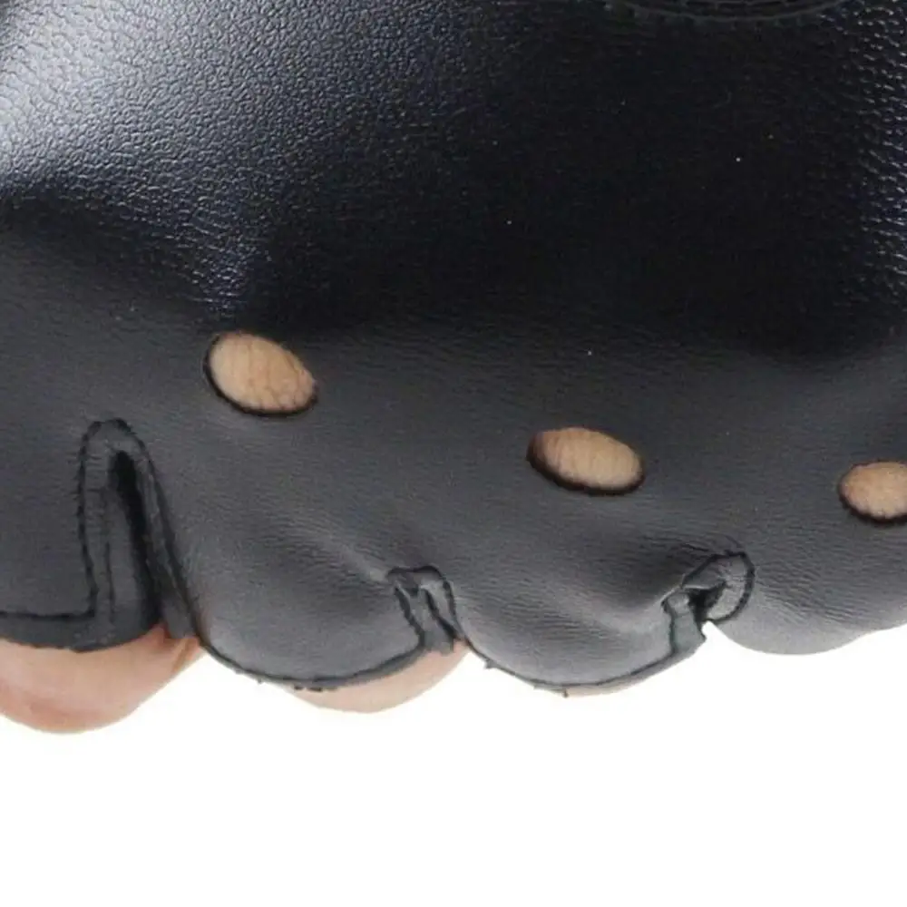 Mitaines en cuir sans doigts pour la conduite, gants punk, rivet moteur, nouvelle mode