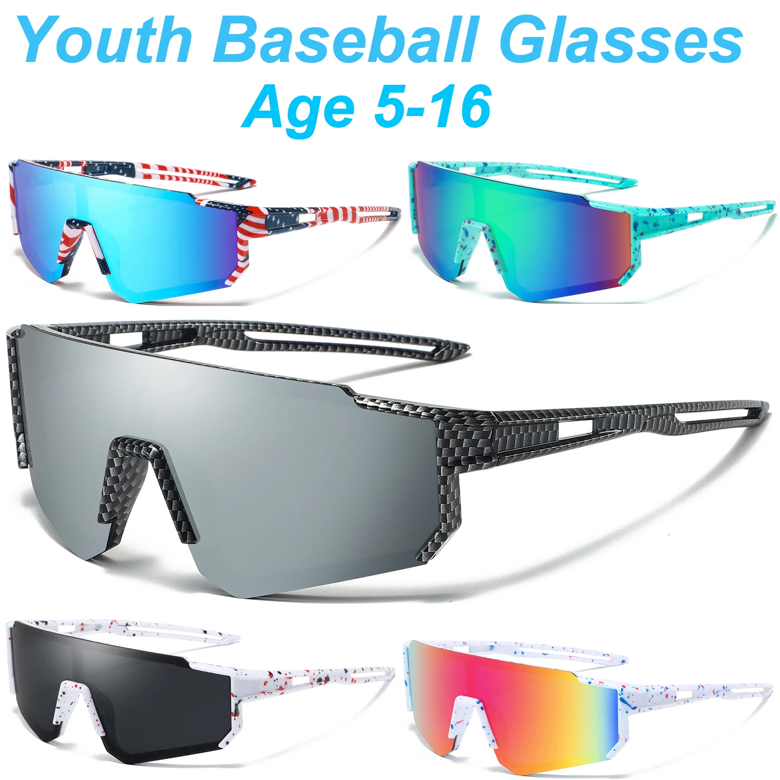 

Youth Sunglasses Boys Girls Kids Sun Glasses Small head Adult Men Women Eyewear Outdoor Cycling Driving Shades Sport
