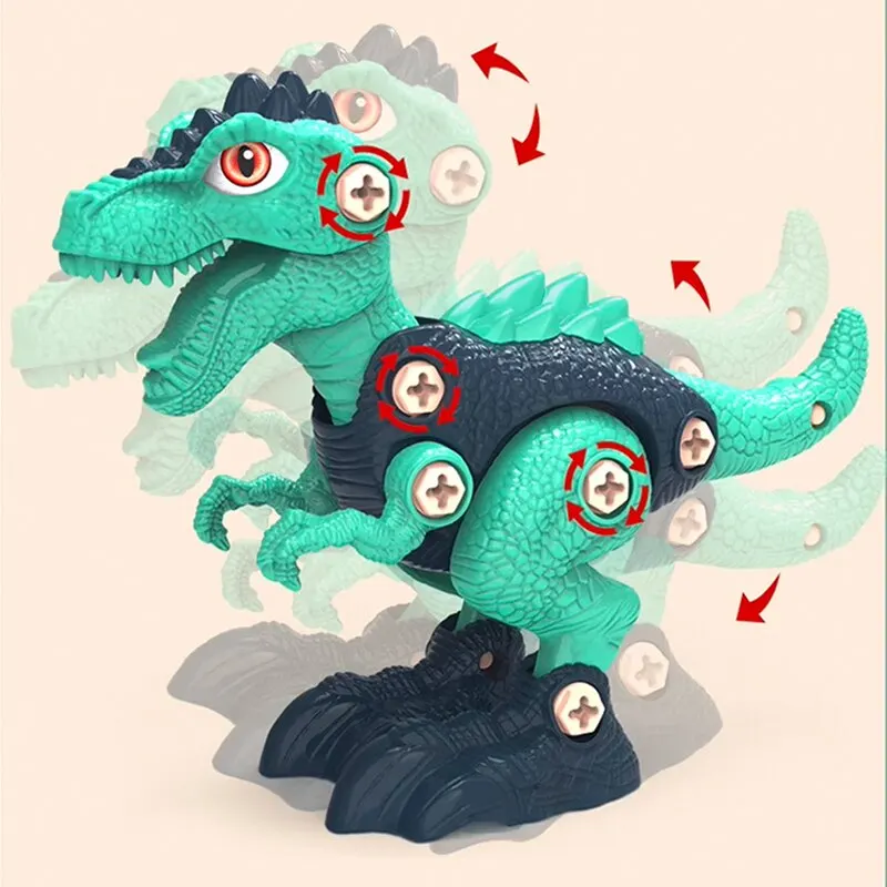 Hot Sale DIY Dinosaur Toy with Electric Drill, Screws and Building Blocks for Assembly and Construction