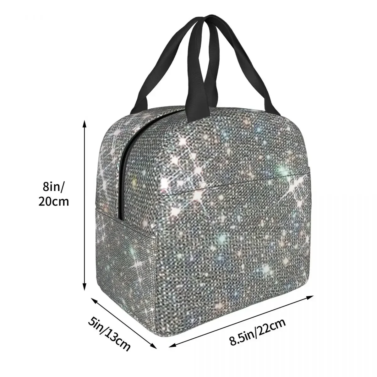 All That Glitters Insulated Lunch Bags Waterproof Picnic Bags Thermal Cooler Lunch Box Lunch Tote for Woman Work Kids School