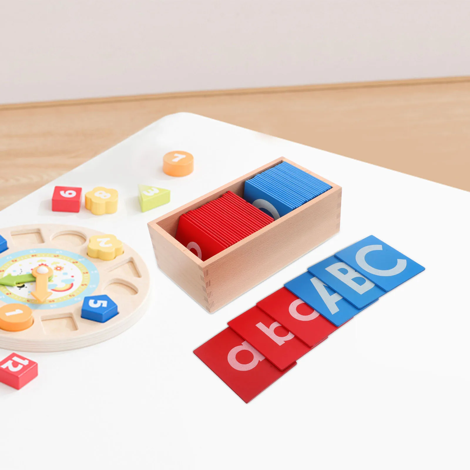 1 Set 1 Set Papan Alfabet Huruf Amplas Kayu Alat Pembelajaran Bahasa Anak-anak Tempat Penyimpanan Edukasi Prasekolah Alat Pelacak Pengajaran