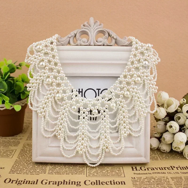 Collar Gargantilla de Perlas con Encaje – Ideal para Boda - imagen 2
