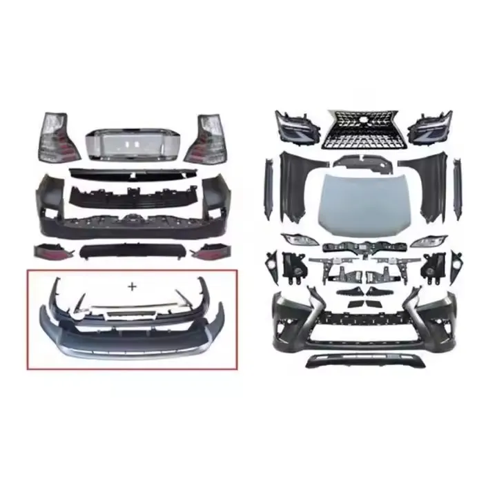 

Upgrade PRADO FJ150 2010-2019 to for Lex-us Gx460 2018-2020 with Complete Bumper Facelift Body Kit