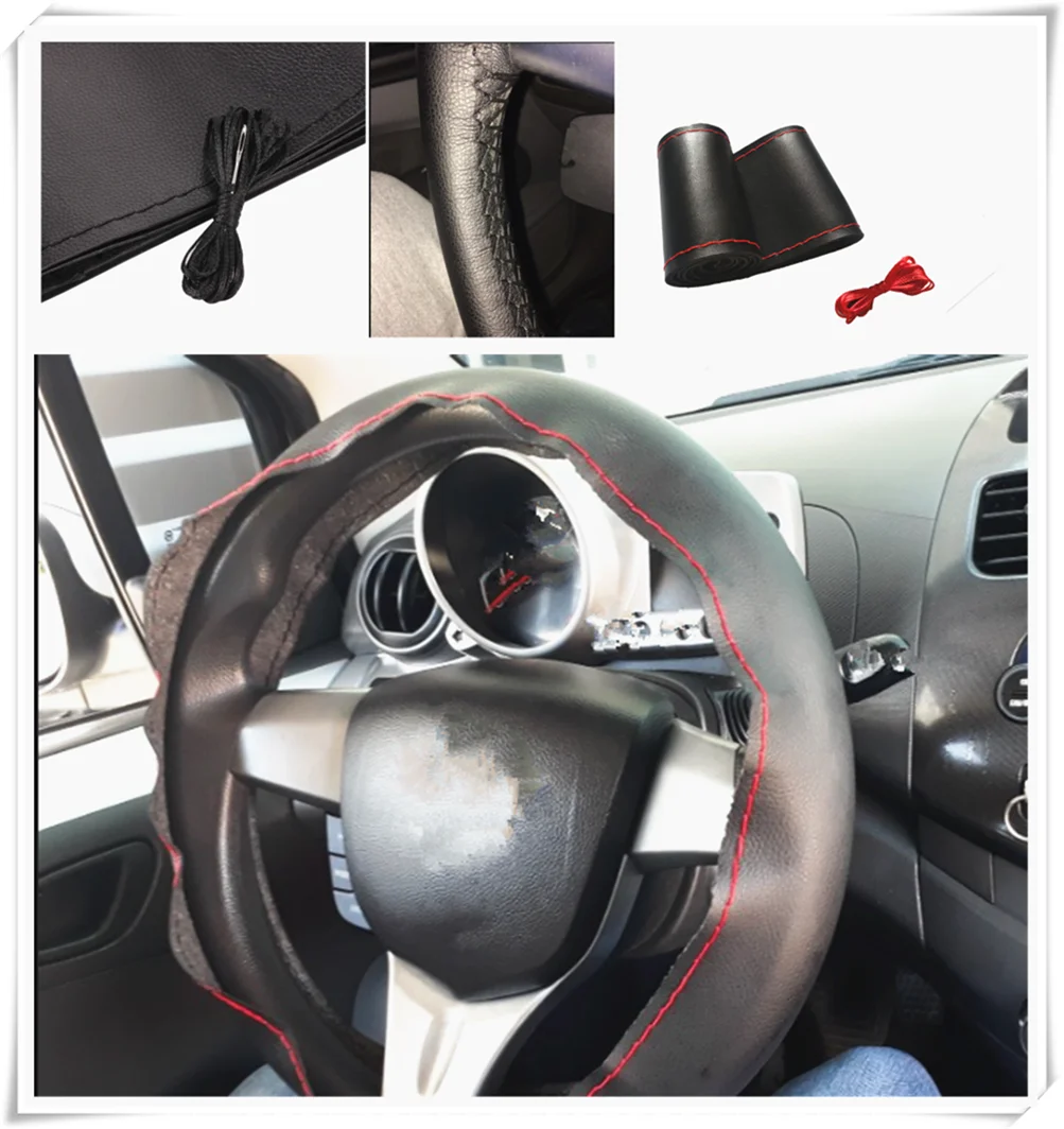 Auto parts steering wheel cover DIY38 cm fiber hand sewing for Honda Everus Clarity Civic Accord Urban