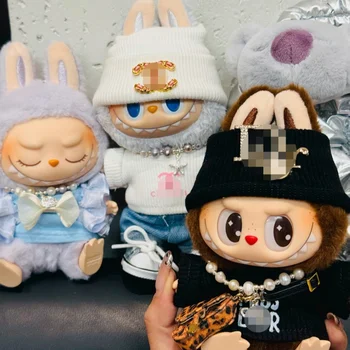 인기 라부부 2 좌식 파티, 멋진 모자, 세대 캐주얼 웨어 세트, 마카롱 인형 장난감 의류, 장식품, 명절 선물