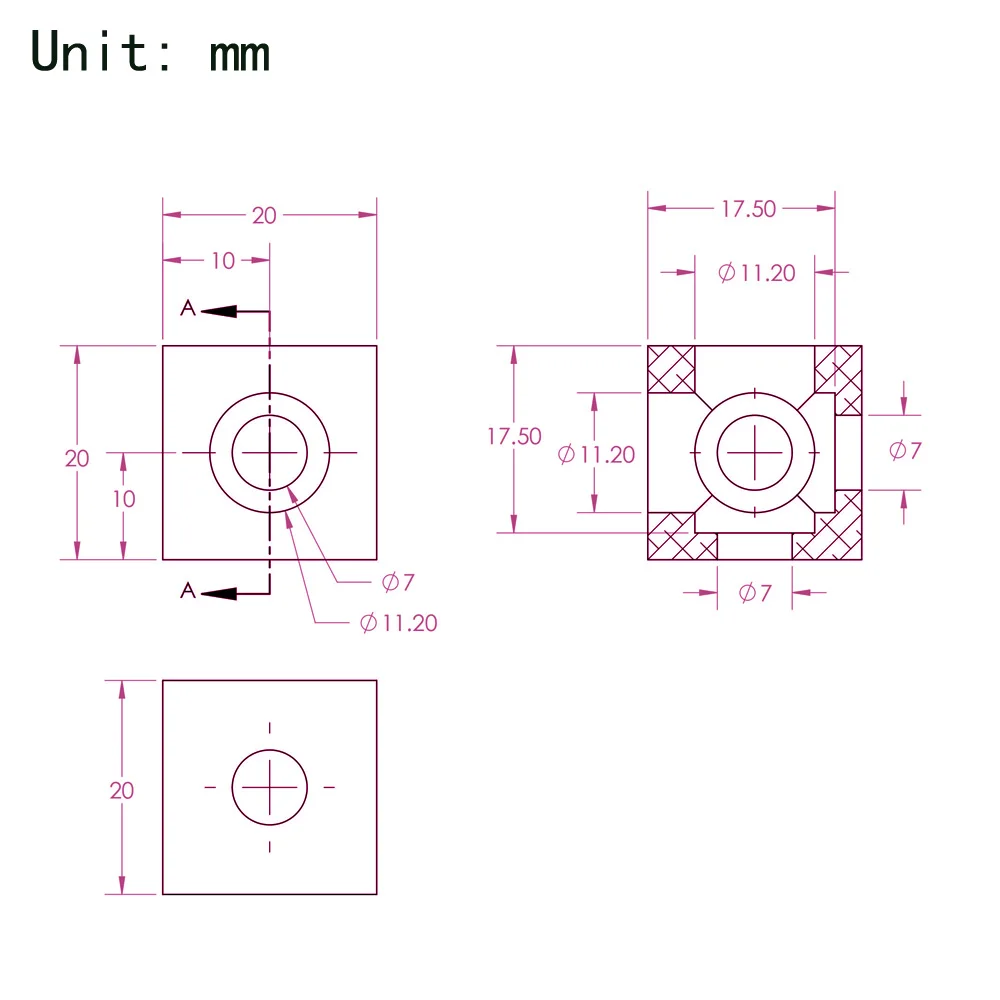 Befenybay 8 pces prata canto suporte cubo (20x20x20mm) para 6mm slot alumínio extrusão perfil 2020 séries (cubo canto-prata-8)