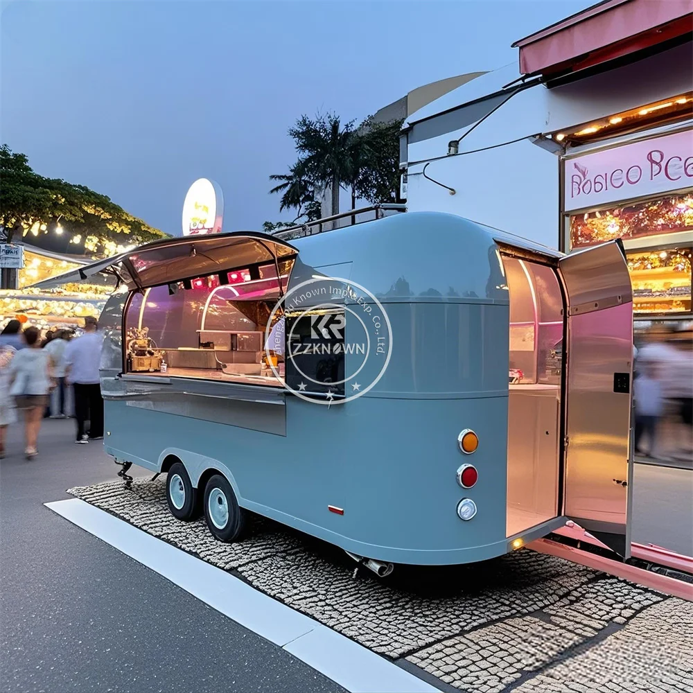 

Mobile Kitchen Bbq Fast Food Trailer Fully Equipped Us Standards Mobile Food Truck with Full Kitchen