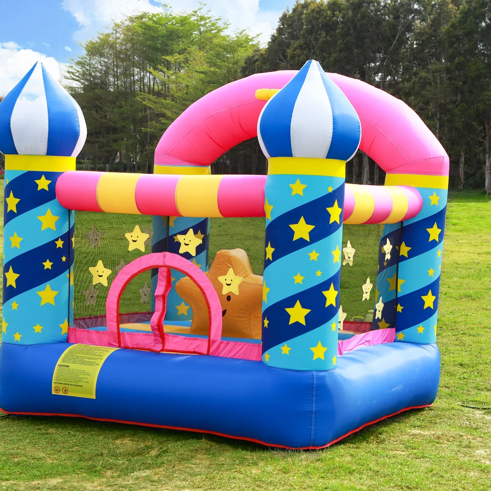 

Custom Sizes &Logo Printing Stars Bounce House Party Home Use Kids Mini Bounce Castle Inflatable Bounce House for Sale
