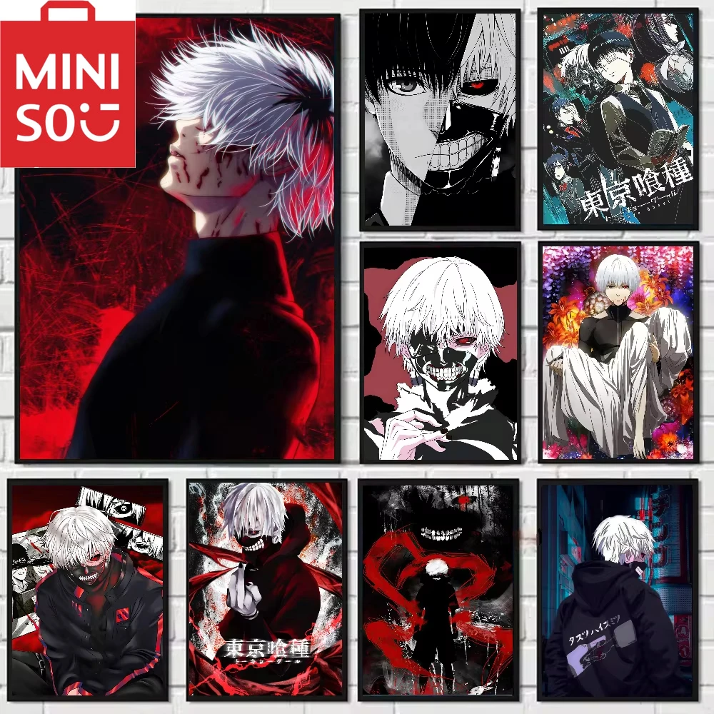 MINISO Oil Painting By Number Anime Tokyo Ghoul Home Decoration Wall Bedroom Bar Aesthetic Room Decor As Friend Gift Frameelss