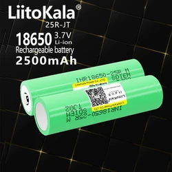 2PCS LiitoKala 25R 18650 2500mAh High Drain 20A 3.7V Li-ion Rechargeable Battery For Flashlight Power Tools Torch Headlamp