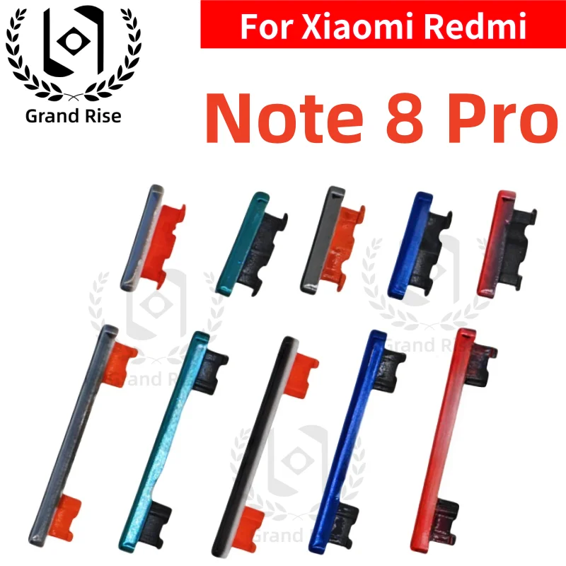 

1 комплект, новая боковая кнопка регулировки громкости телефона для Xiaomi Redmi Note 8Pro, внешняя кнопка громкости + включение и выключение питания