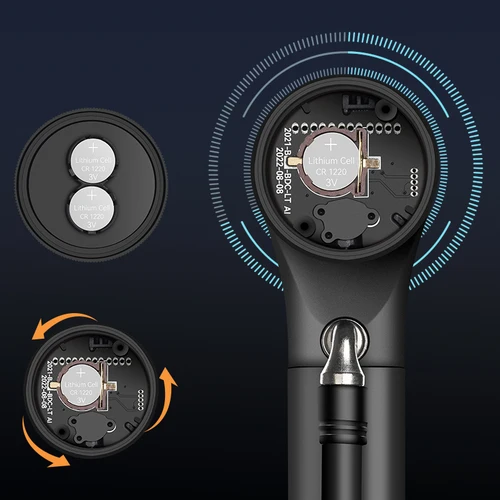 Imagen 2 del producto ROCKBROS-bomba de alta presión para bicicleta de montaña, inflador de manómetro electrónico portátil de dos tiempos, 320PSI, accesorios para bicicleta de carretera