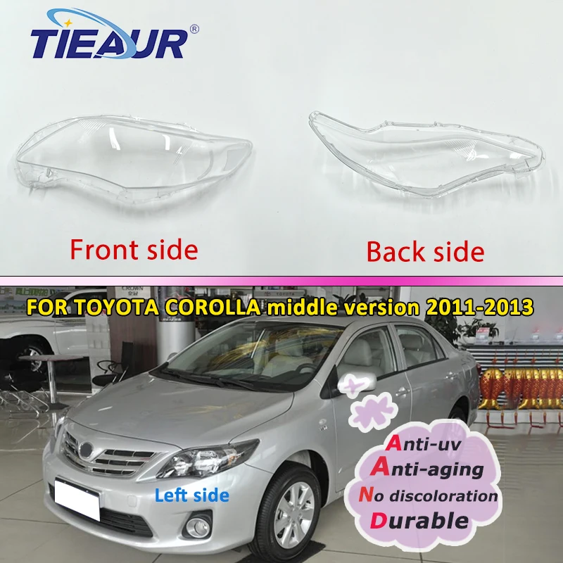 TIEAUR Headlight Headlamp Shell Cover For Corolla Middle East Edition 2011 2012 2013 Auto Replacement Parts Car Accessories