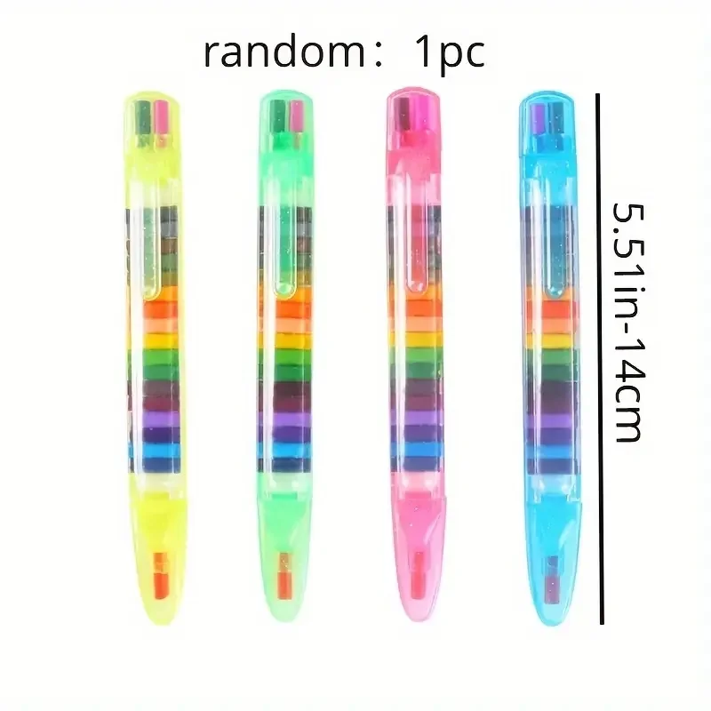 عصا باستيل زيتية قابلة لإعادة الملء، 20 لونًا الكل في واحد، محمولة وقابلة للغسل للمدرسة والرسم الفني #6