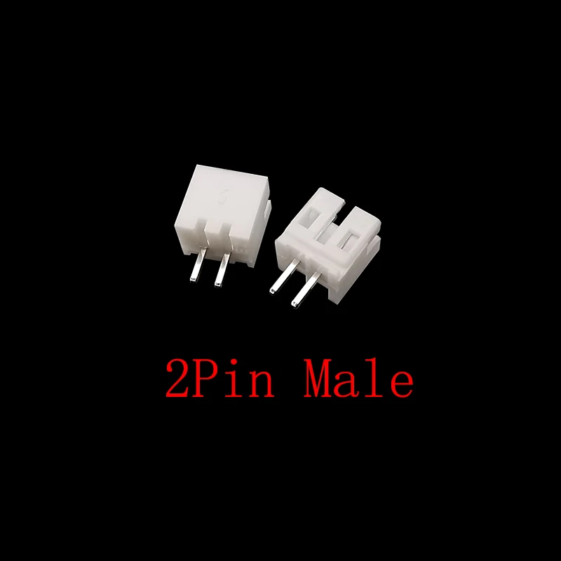 100Pcs/lot JST PH2.0 PH 2.0mm Pitch 2 Pin Terminal Male Plug / Female Jack White Plastic Housing Shell Connector