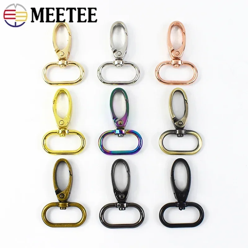 10/20/50Pcs Meetee 25mm Metal Lobster Clasp Swivel Snap Hooks Dog Buckle for Bag Hardware Parts Accessories Keyring Buckles